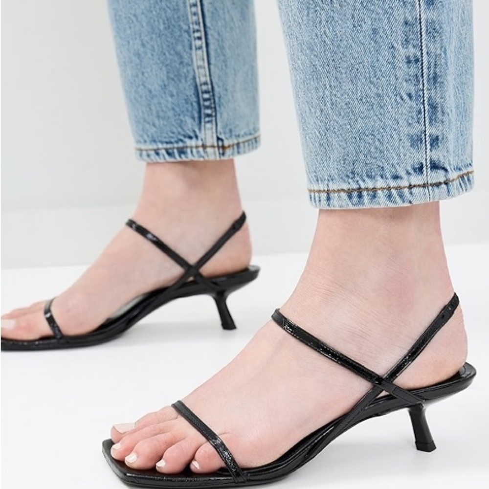 Anine Bing Hilda Black Strappy Heel Sandals EUC